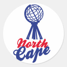 NORTH CHÂTRE GLOBE SCULP. AUTOCOLLANT ROND