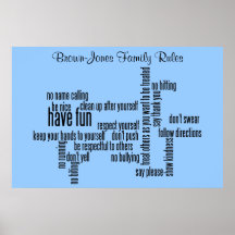 Nos règles de famille posters