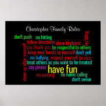 Nos règles de famille posters