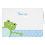Note de Merci pliée par grenouille verte de saut ( cartes