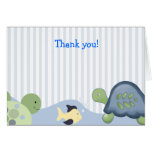 Note de Merci pliée par TORTUE de RÉCIF Cartes De Vœux