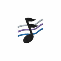Note de musique polos brodés