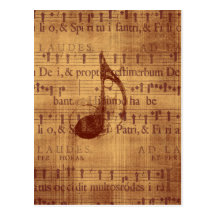 Note musicale cartes postales