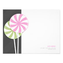 Note plate Ca de Personalizable de lucettes roses  Invitations