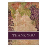 Notes âgées de Merci de mariage de vignoble de rai Carte De Vœux