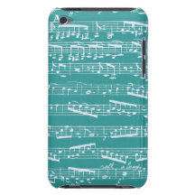 Notes bleues de musique d'Aqua Coque iPod Touch Case-Mate