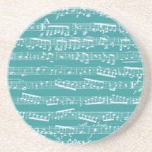 Notes bleues de musique d'Aqua Dessous De Verre