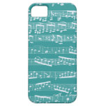 Notes bleues de musique d'Aqua Étui iPhone 5