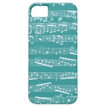 Notes bleues de musique d'Aqua Étui iPhone 5