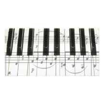 Notes de clavier et de musique de piano photocartes