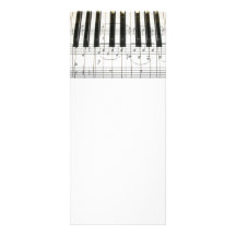 Notes de clavier et de musique de piano double carte en  couleur