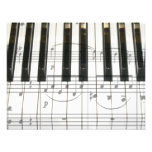 Notes de clavier et de musique de piano faire-parts