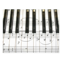 Notes de clavier et de musique de piano faire-parts