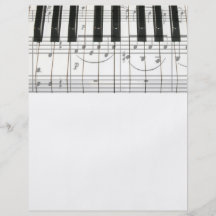 Notes de clavier et de musique de piano prospectus