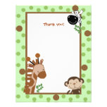 Notes de Merci de baby shower de vert d'aventure d Cartons D'invitation