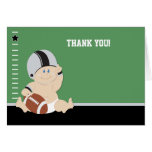 Notes de Merci de bébé du football (noir/gris) Carte