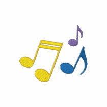 Notes de musique polos brodés