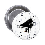 Notes de piano à queue et de musique pin's