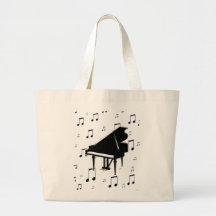 Notes de piano à queue et de musique sacs
