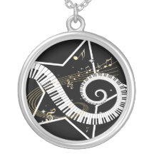 Notes d'or d'étoile musicale bijouterie personnalisée