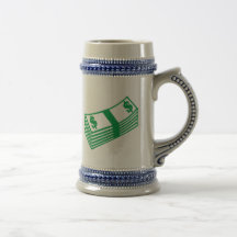 Notes du dollar tasse à café