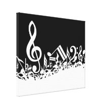 Notes musicales brouillées impressions sur toile