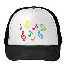 Notes musicales casquette