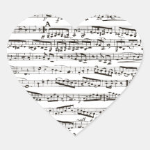 Notes musicales noires et blanches autocollant