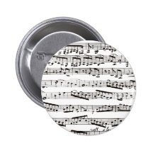 Notes musicales noires et blanches pin's avec agrafe