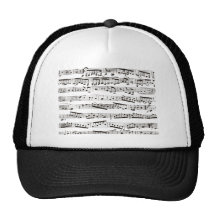Notes musicales noires et blanches casquettes