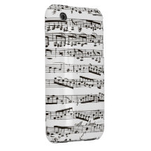 Notes musicales noires et blanches étuis iPhone 3