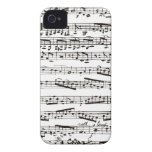 Notes musicales noires et blanches étuis iPhone 4
