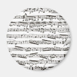 Notes musicales noires et blanches magnets pour réfrigérateur