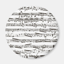 Notes musicales noires et blanches magnets pour réfrigérateur