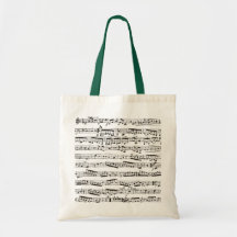 Notes musicales noires et blanches sacs fourre-tout
