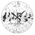 Notes musicales noires et grises personnalisées