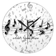 Notes musicales noires et grises personnalisées