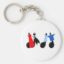 Notes musicales portant des vêtements porte-clefs