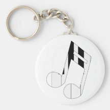 Notes musicales porte-clé