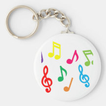Notes musicales porte-clefs