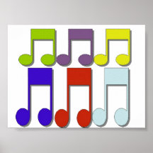 Notes musicales poster