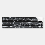 Notes noires et blanches de musique adhésif pour voiture