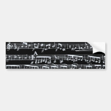 Notes noires et blanches de musique adhésif pour voiture