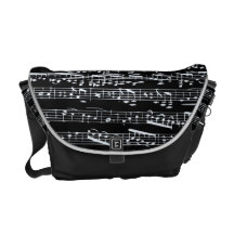 Notes noires et blanches de musique besace