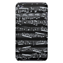 Notes noires et blanches de musique coque iPod Case-Mate 