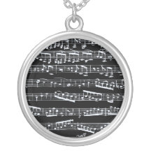 Notes noires et blanches de musique pendentifs