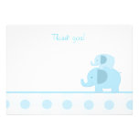 Notes plates de Merci d'éléphant bleu de mod Invitation