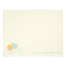 Notes plates faites sur commande de Merci de bébé Faire-parts