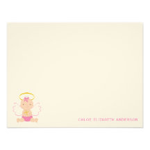 Notes plates faites sur commande de Merci de bébé  Invitations