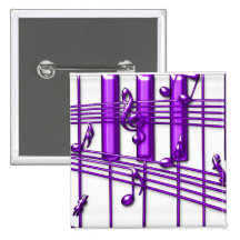 Notes pourpres de musique de clavier de piano pin's avec agrafe